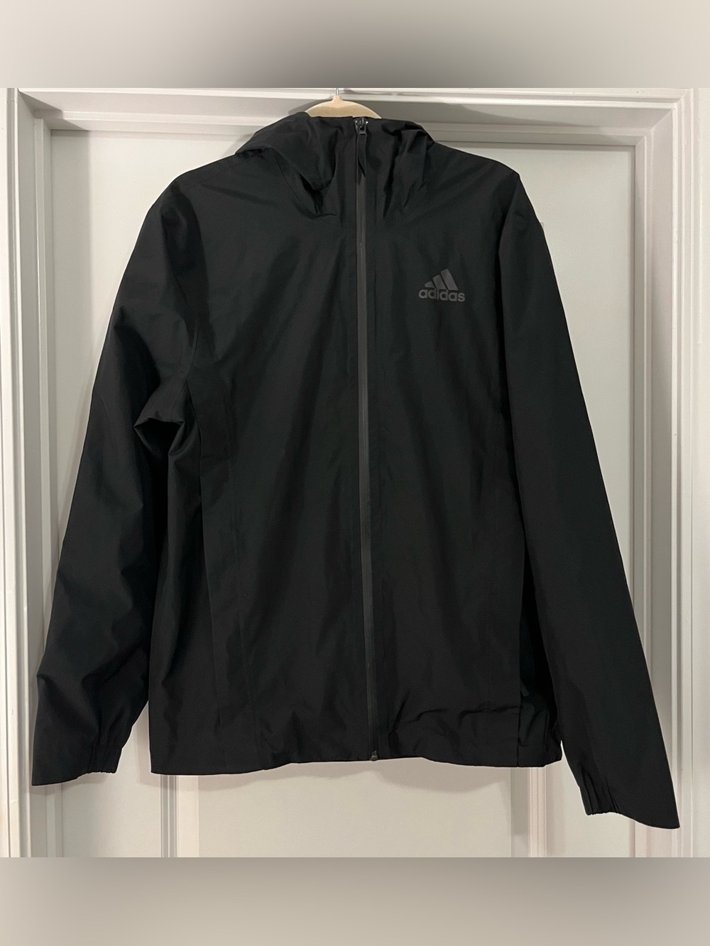 Adidas black rain jacket small